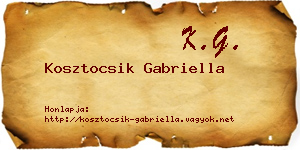 Kosztocsik Gabriella névjegykártya